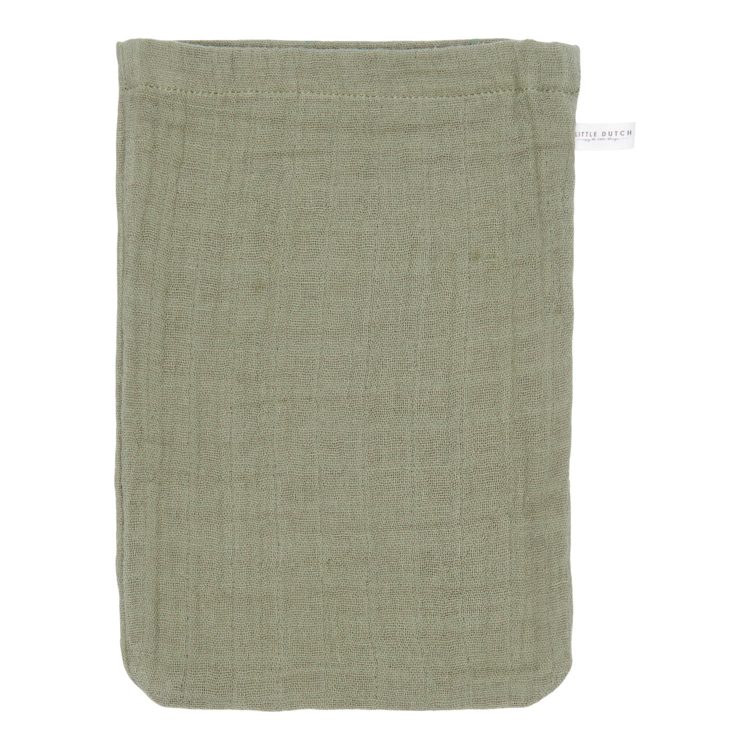 Little Dutch hydrofiel washandje set van 2- Little Farm Olive