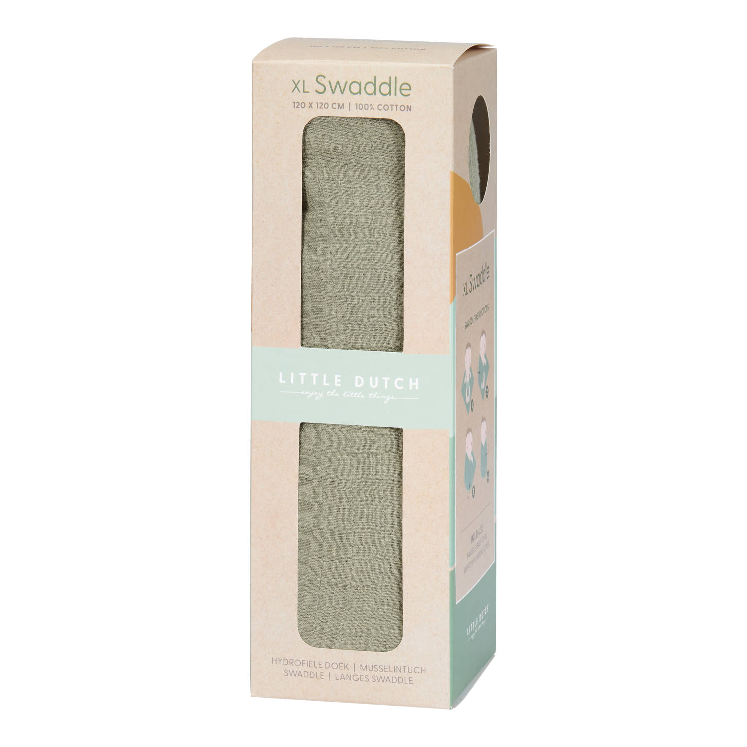 Little Dutch hydrofiele doek set van 2- Little Farm Olive