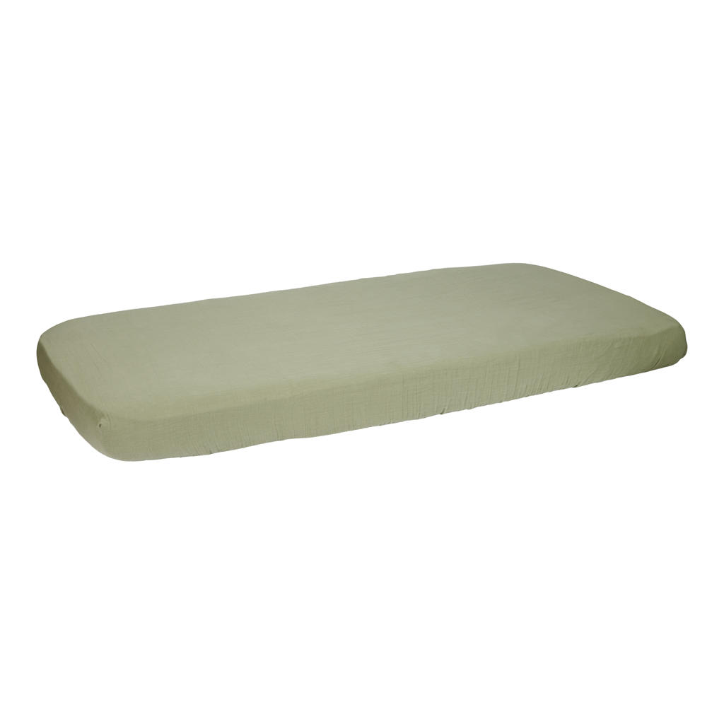 Little Dutch hydrofiel ledikant hoeslaken olive