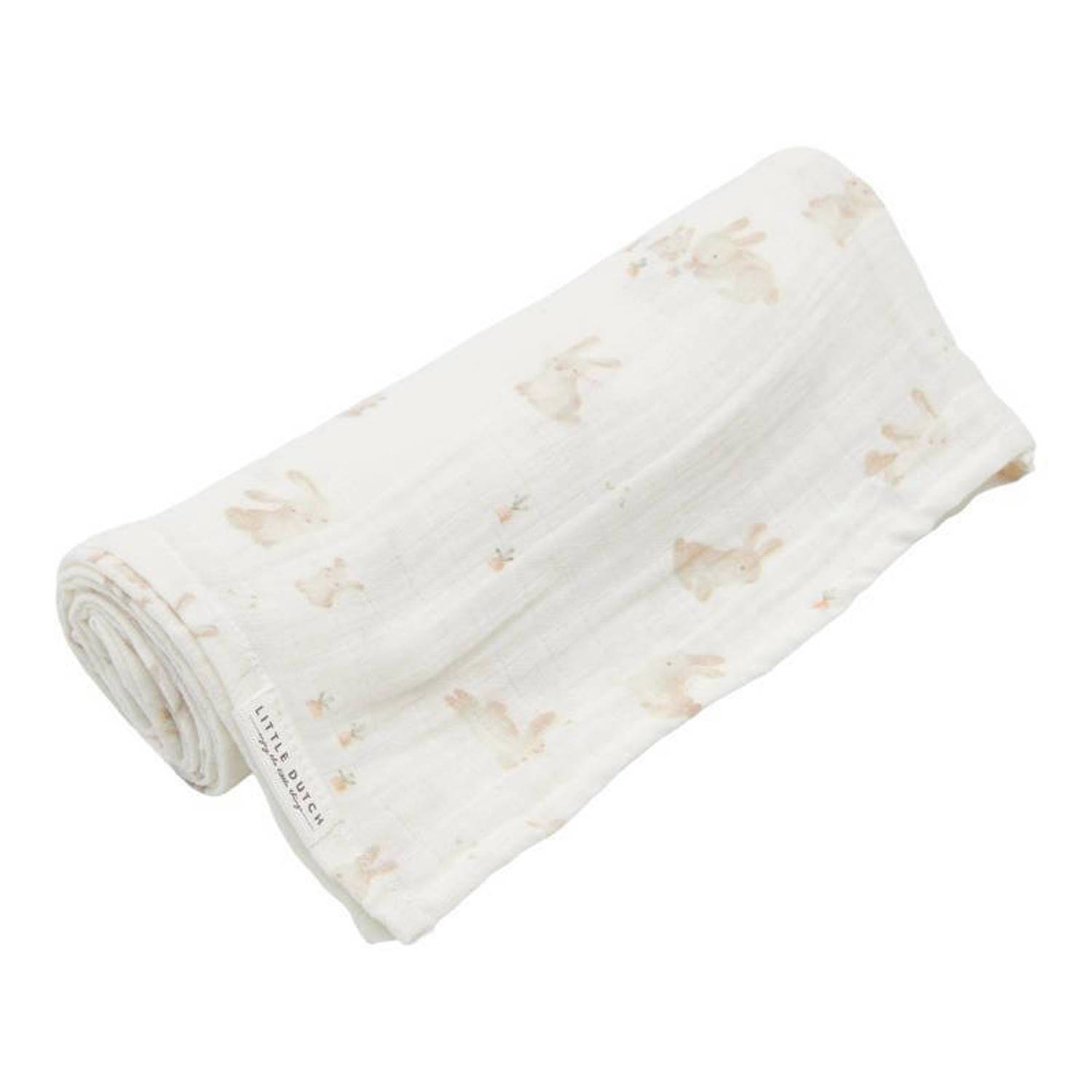 Little Dutch hydrolfiele swaddle doek 120x120 Baby Bunny