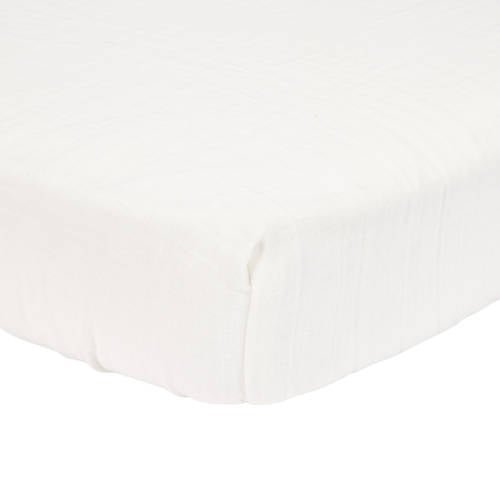 Little Dutch katoen hydrofiel wieghoeslaken Soft White afbeelding