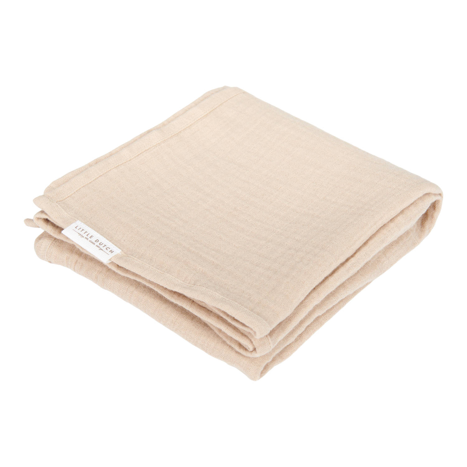 Little Dutch hydrofiele swaddle doek 70x70 set van 2 Baby Bunny Beige