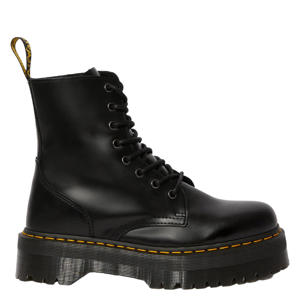 Jadon leren veterboots zwart