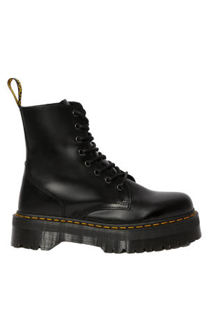 Jadon leren veterboots zwart