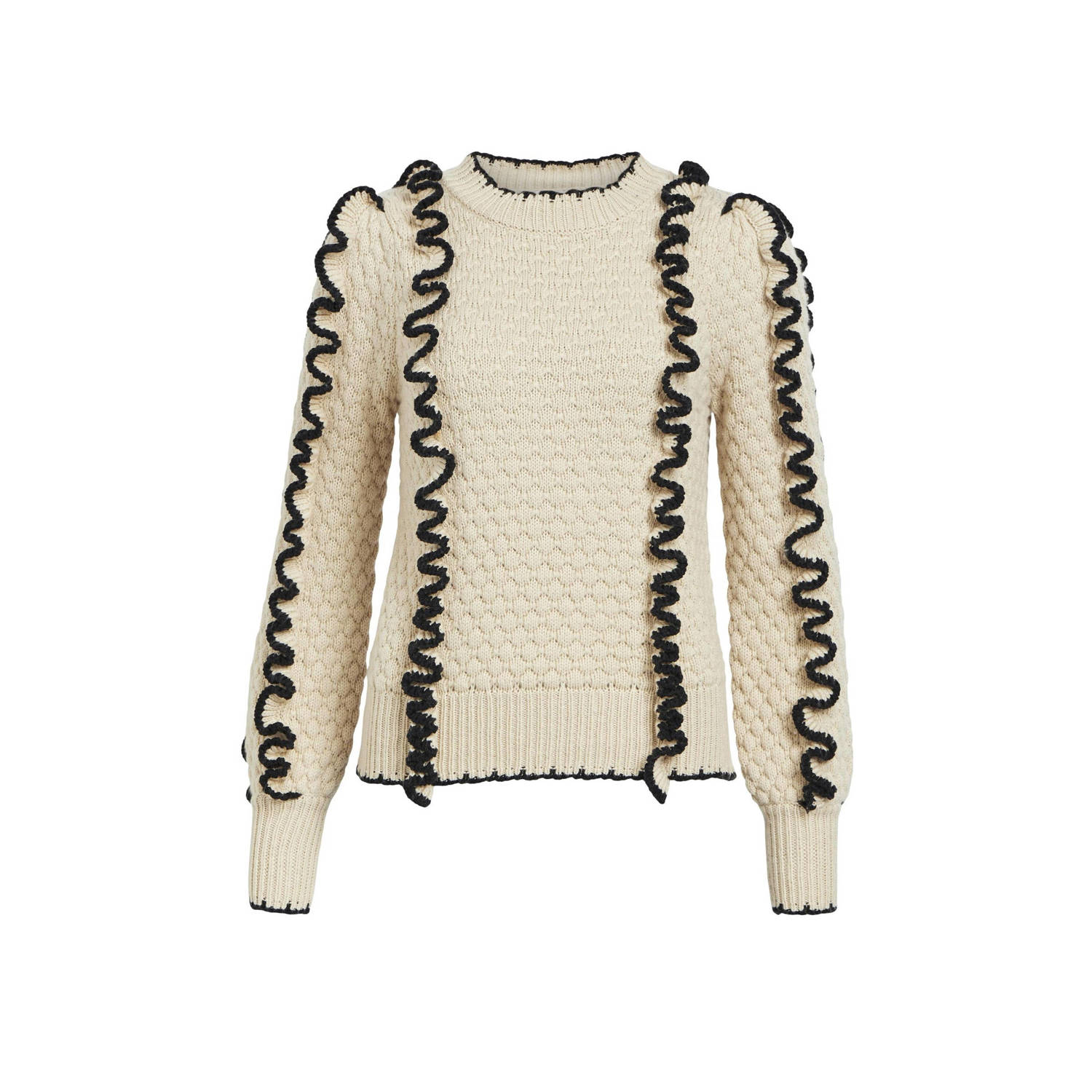 OBJECT Dames Truien & Vesten Objyaa L s Knit Pullover 131 Beige