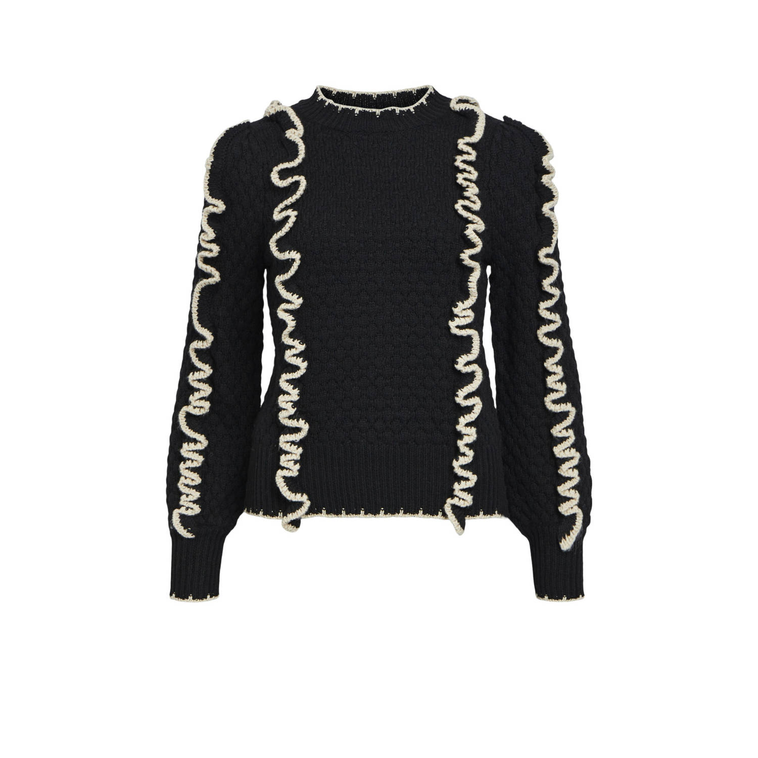 OBJECT Dames Truien & Vesten Objyaa L s Knit Pullover 131 Zwart