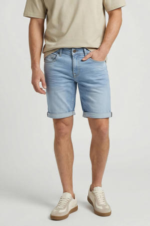 slim fit denim short - bleached used