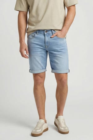slim fit denim short - bleached used