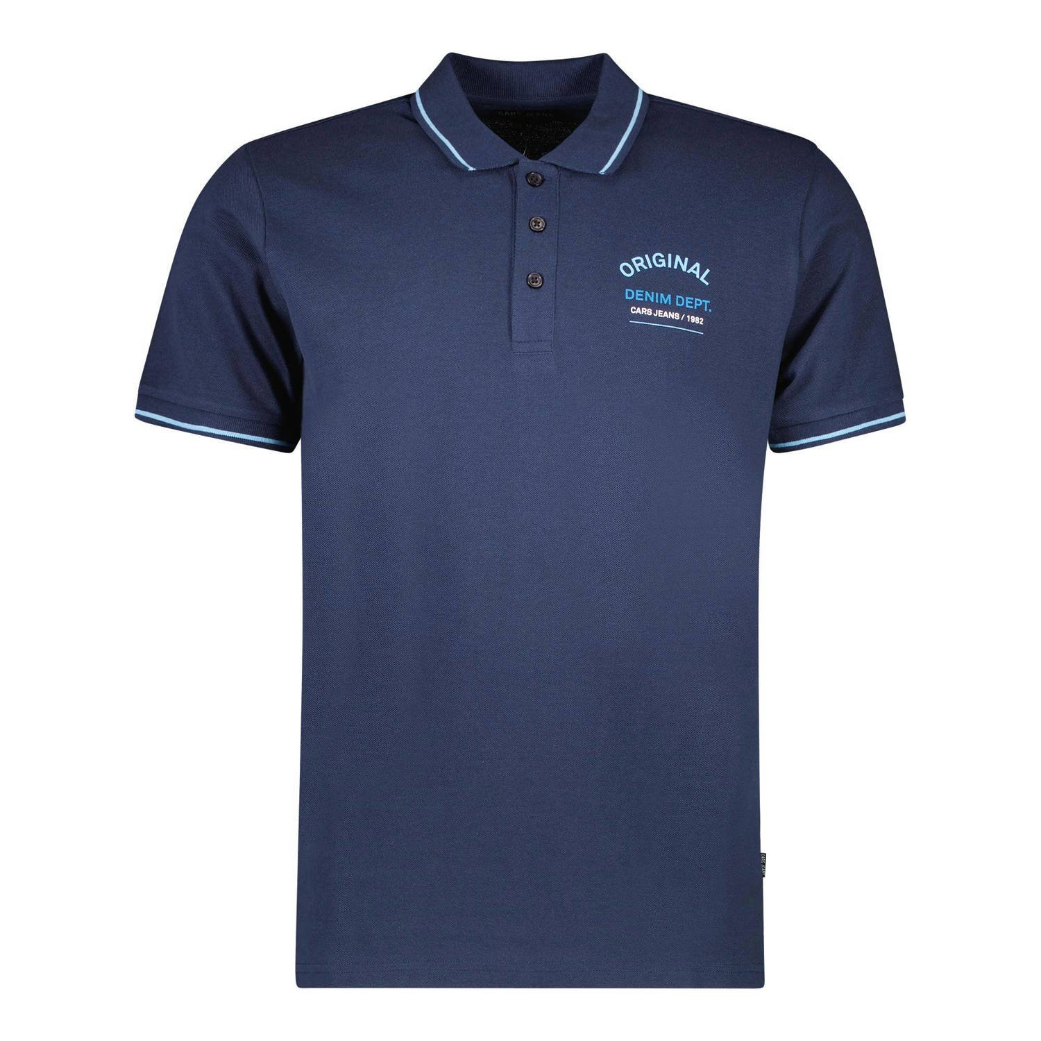 Cars polo met printopdruk navy