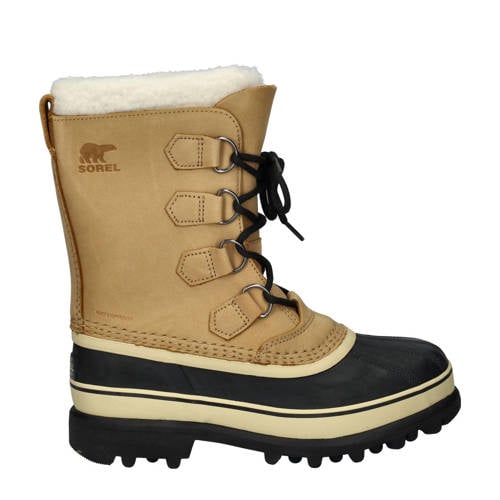 Sorel Caribou leren snowboots cognac afbeelding