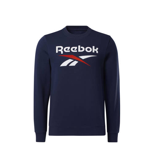 Reebok Classics fleece sweater donkerblauw/wit/rood