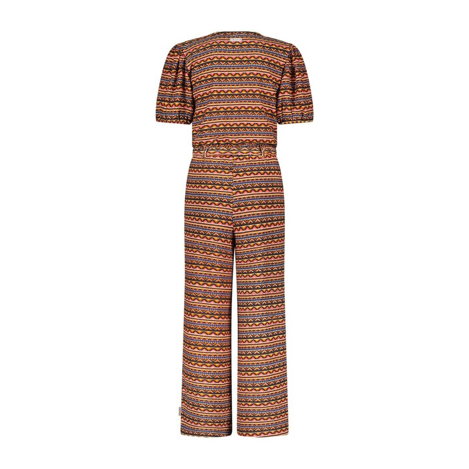 B.Nosy jumpsuit met all over print oranje blauw