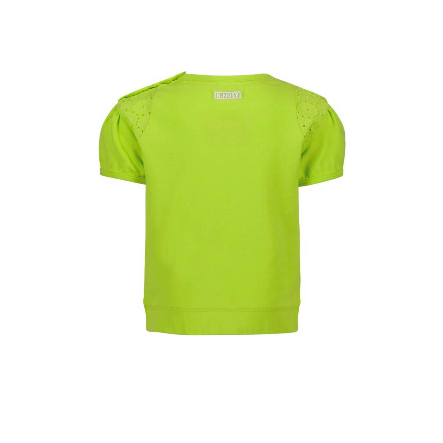 B.Nosy T-shirt met printopdruk gifgroen
