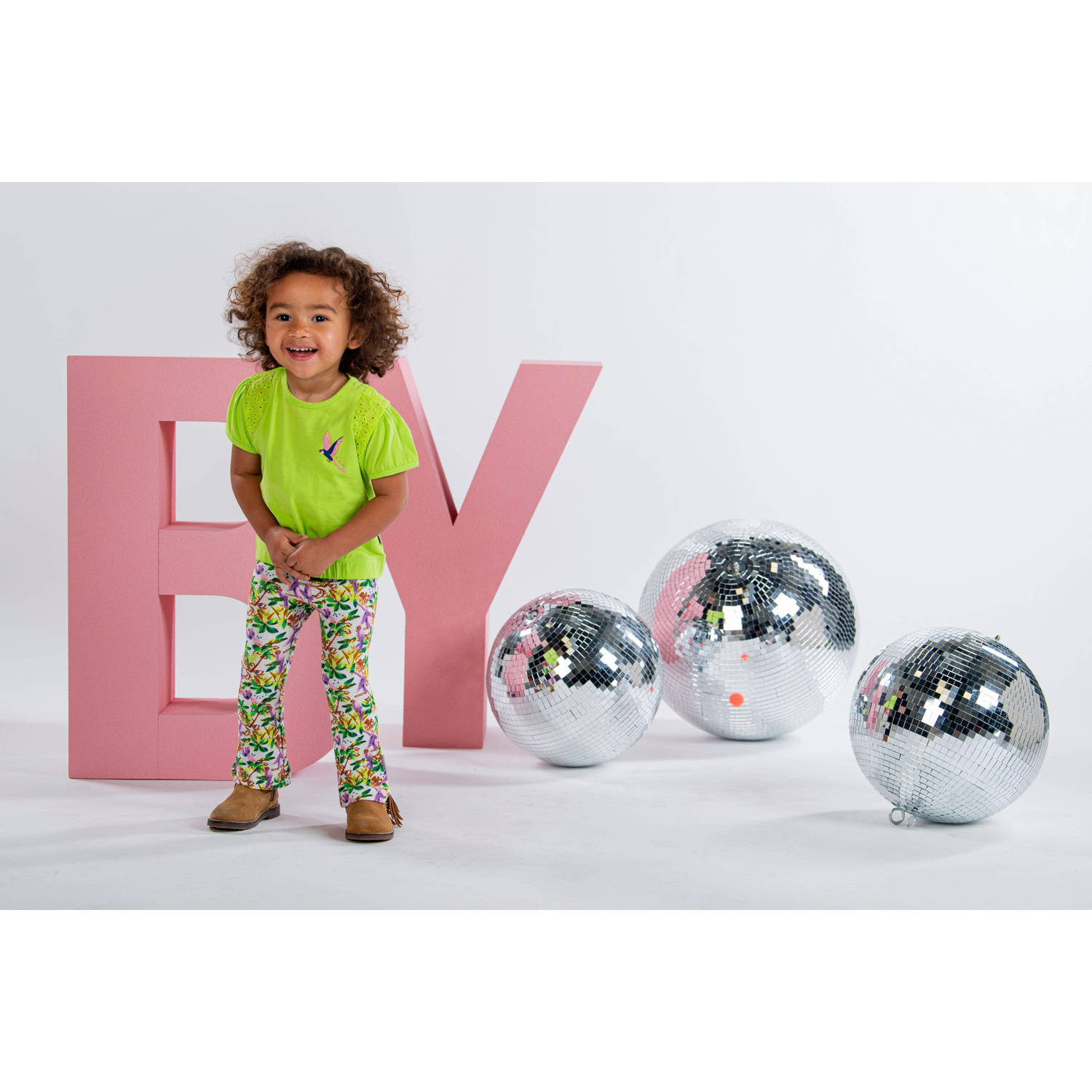 B.Nosy T-shirt met printopdruk gifgroen