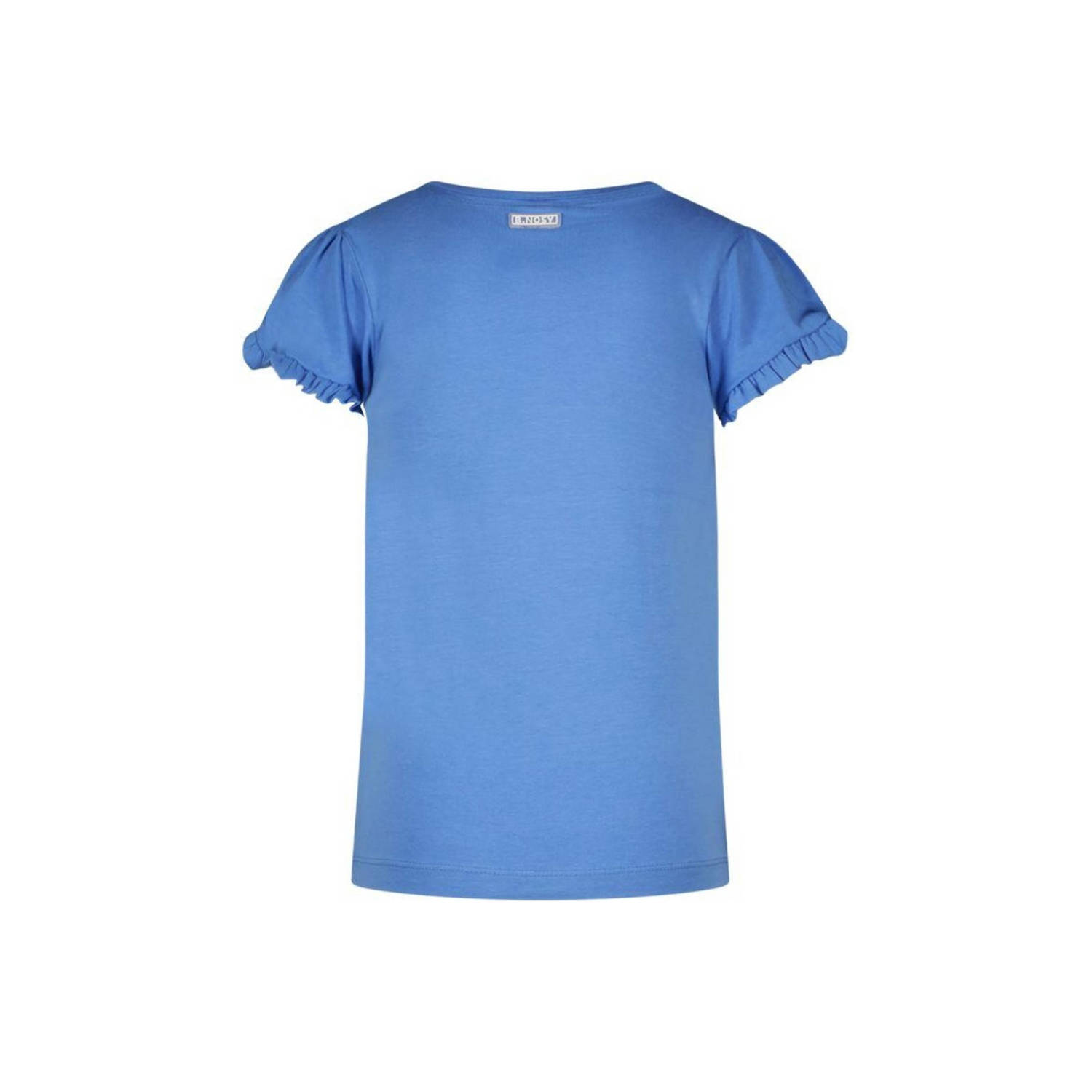 B.Nosy T-shirt met printopdruk en ruches hemelsblauw