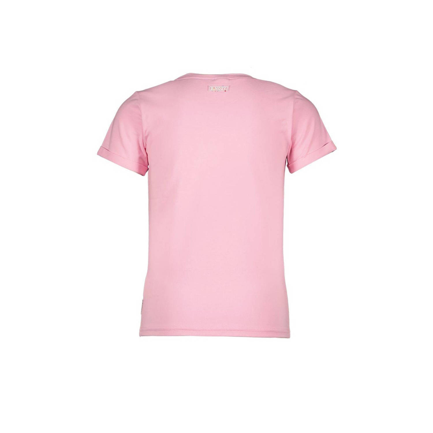 B.Nosy T-shirt met tekst zoetroze fuchsia