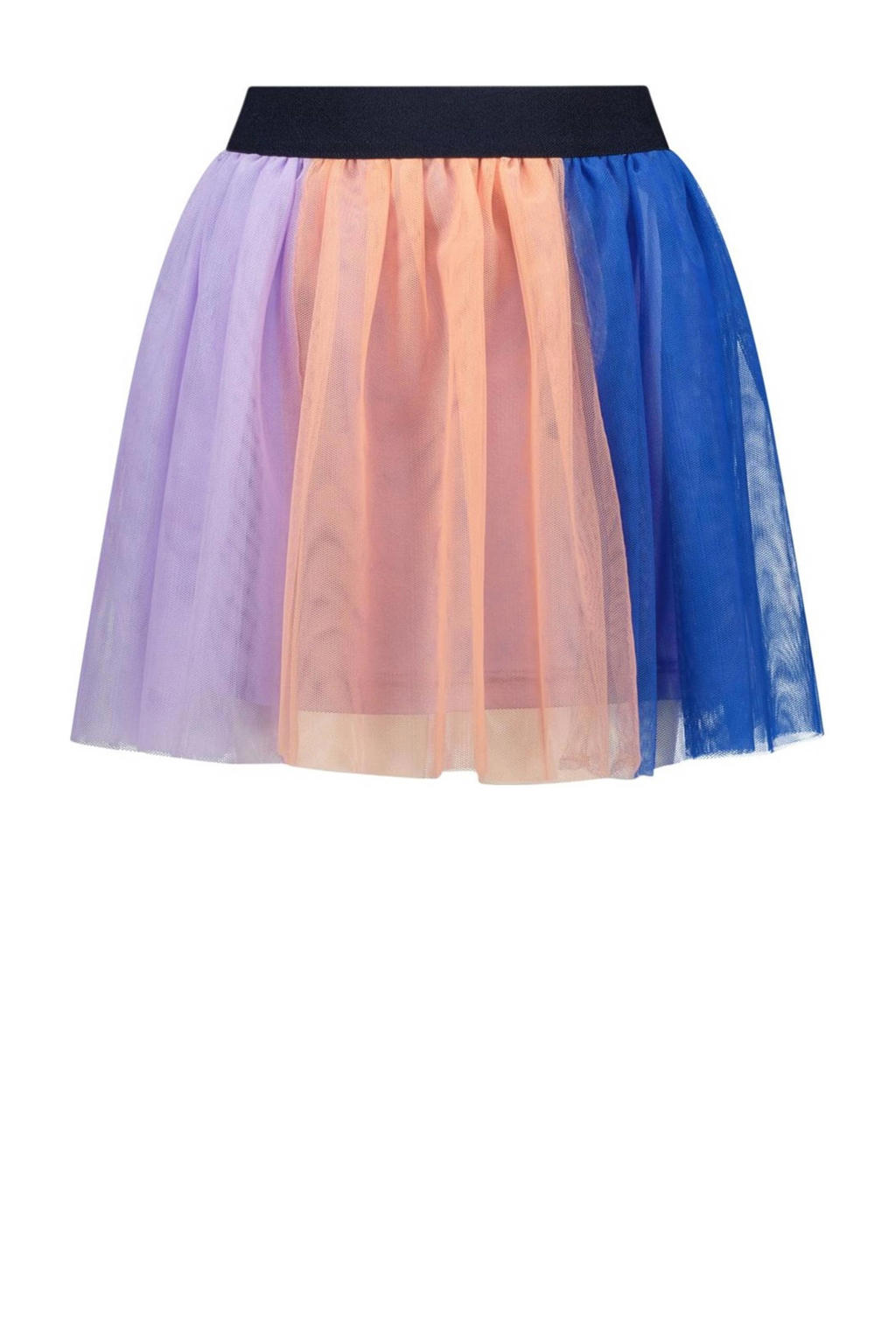 Blauw, lila en zalmkleurige meisjes B.Nosy rok Pippa hardblauw gemaakt van polyester en met elastische tailleband