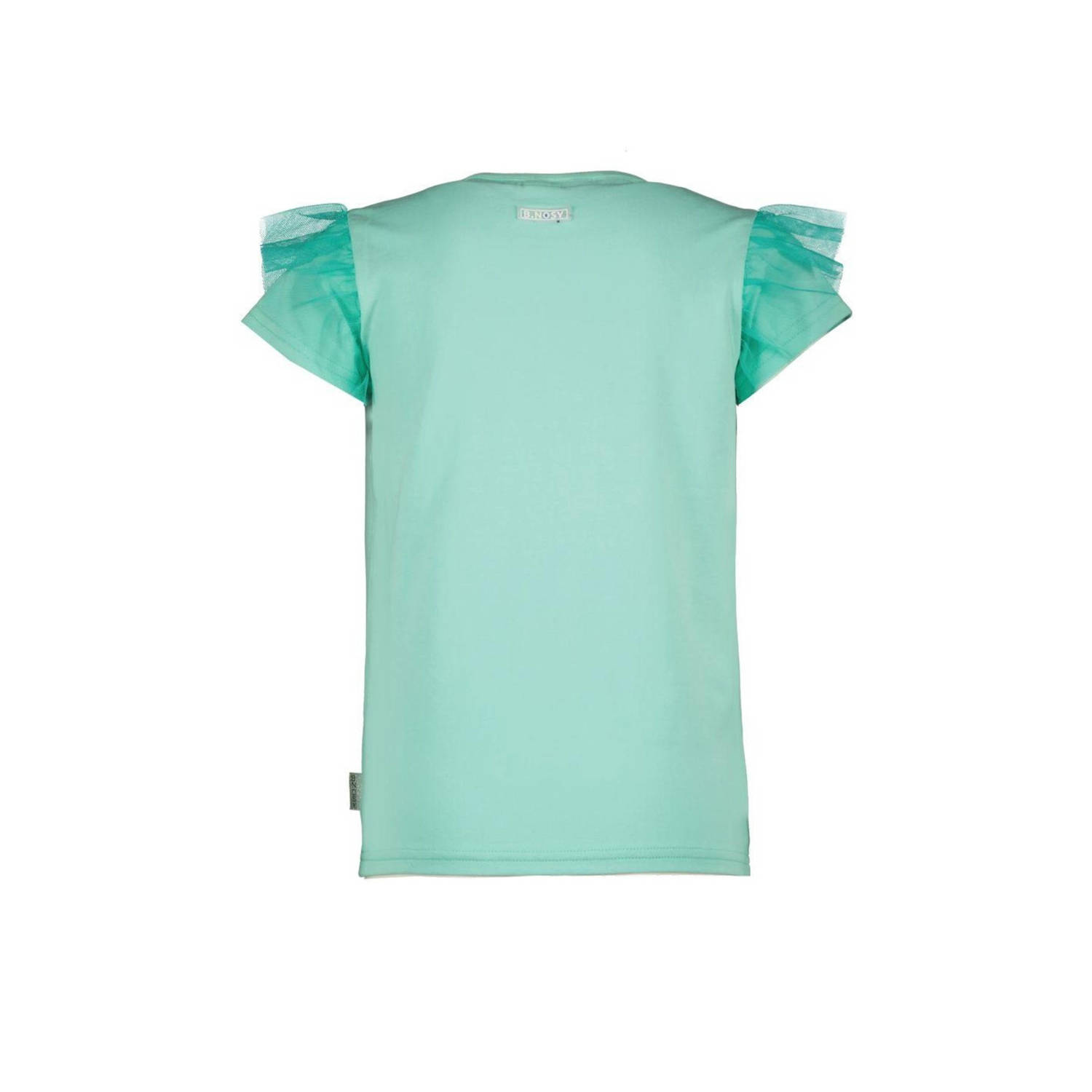 B.Nosy T-shirt met tekst mintgroen