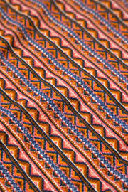 thumbnail: B.Nosy flared broek Bodyl met all over print brique/blauw