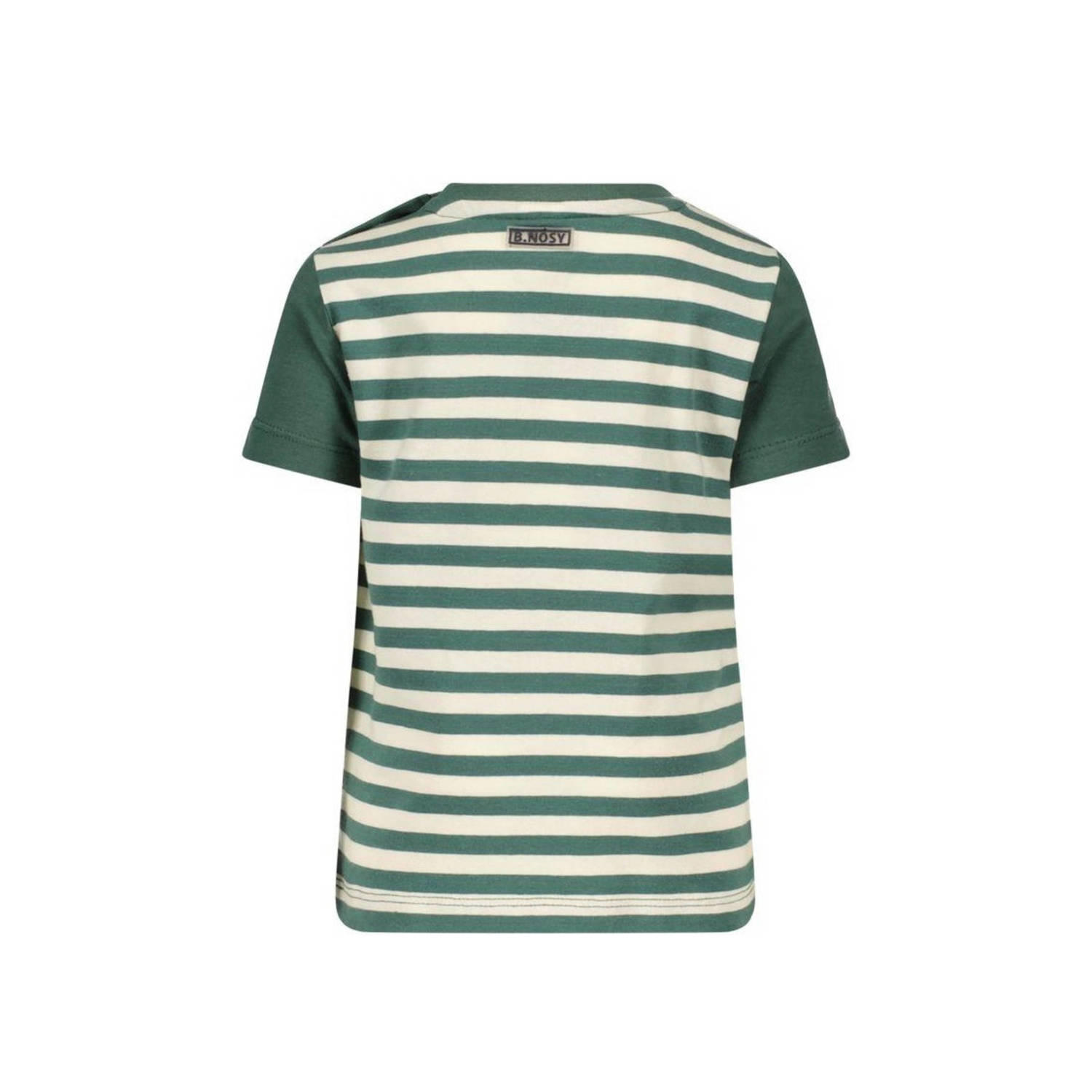 B.Nosy T-shirt Kelvin met printopdruk donkergroen ecru