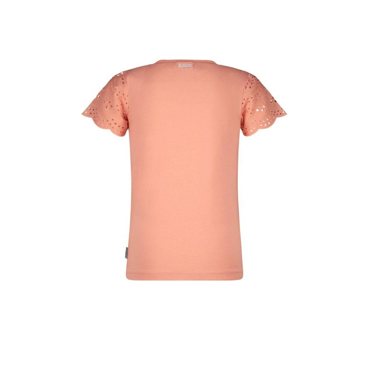 B.Nosy T-shirt Pippi met printopdruk zalmroze