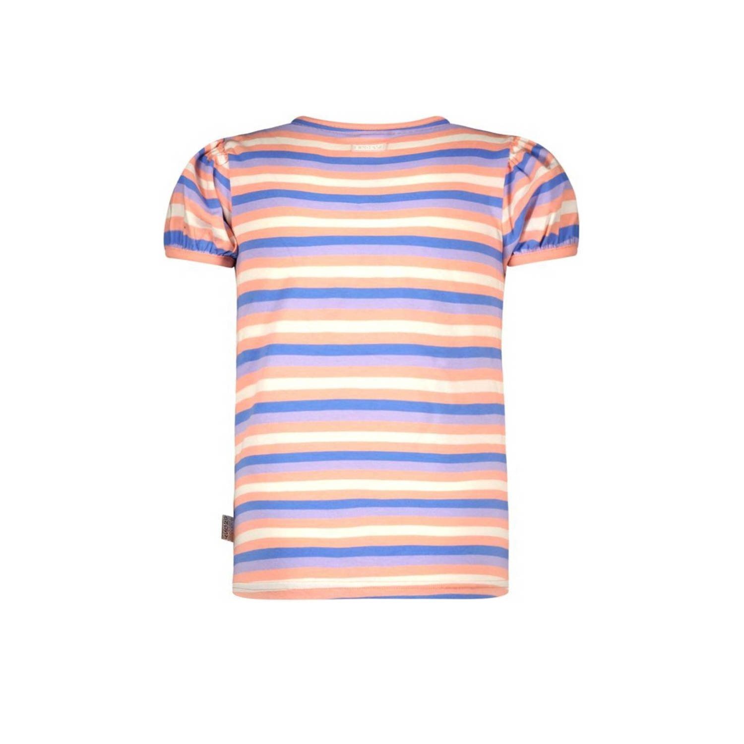 B.Nosy gestreept T-shirt Phebe roze blauw wit