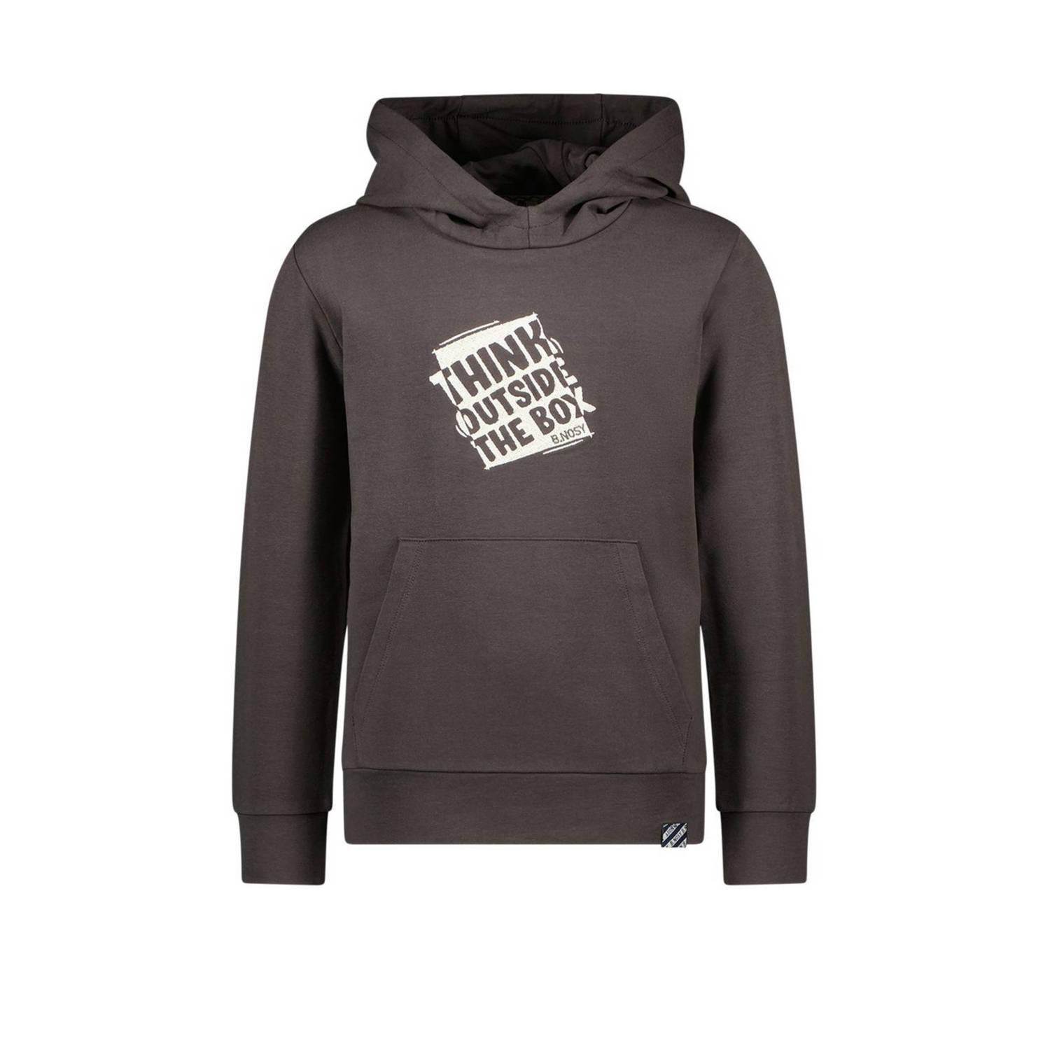 B.Nosy hoodie met printopdruk antraciet