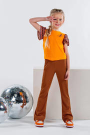 thumbnail: B.Nosy flared broek bruin