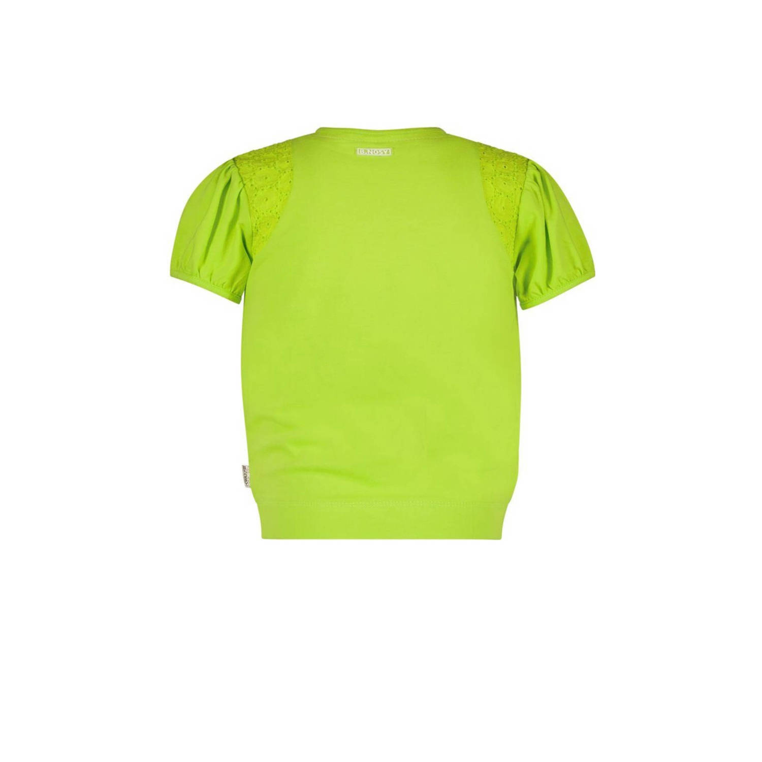 B.Nosy T-shirt met printopdruk gifgroen