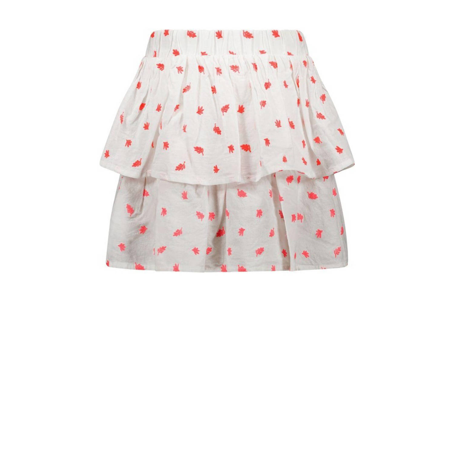 B.Nosy rok met all over print wit fluor roze