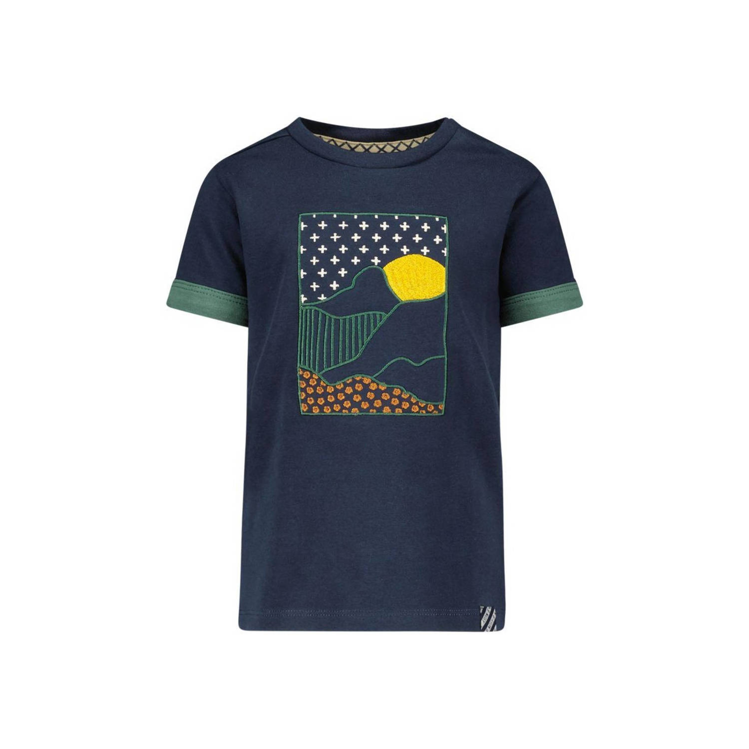 B.Nosy T-shirt blue Blauw Jongens Katoen Ronde hals Printopdruk 74