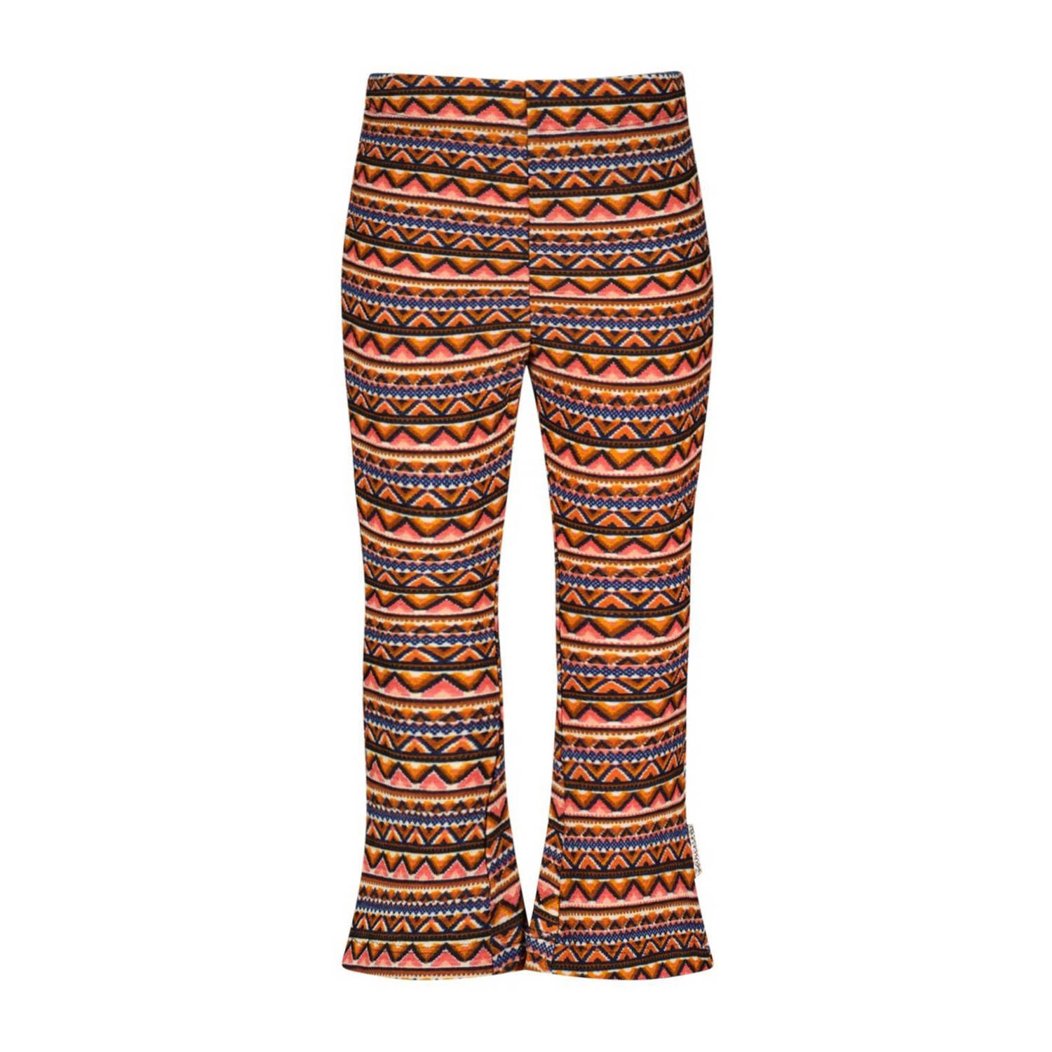 B.Nosy flared broek met all over print brique blauw Bruin Meisjes Gerecycled polyester 74