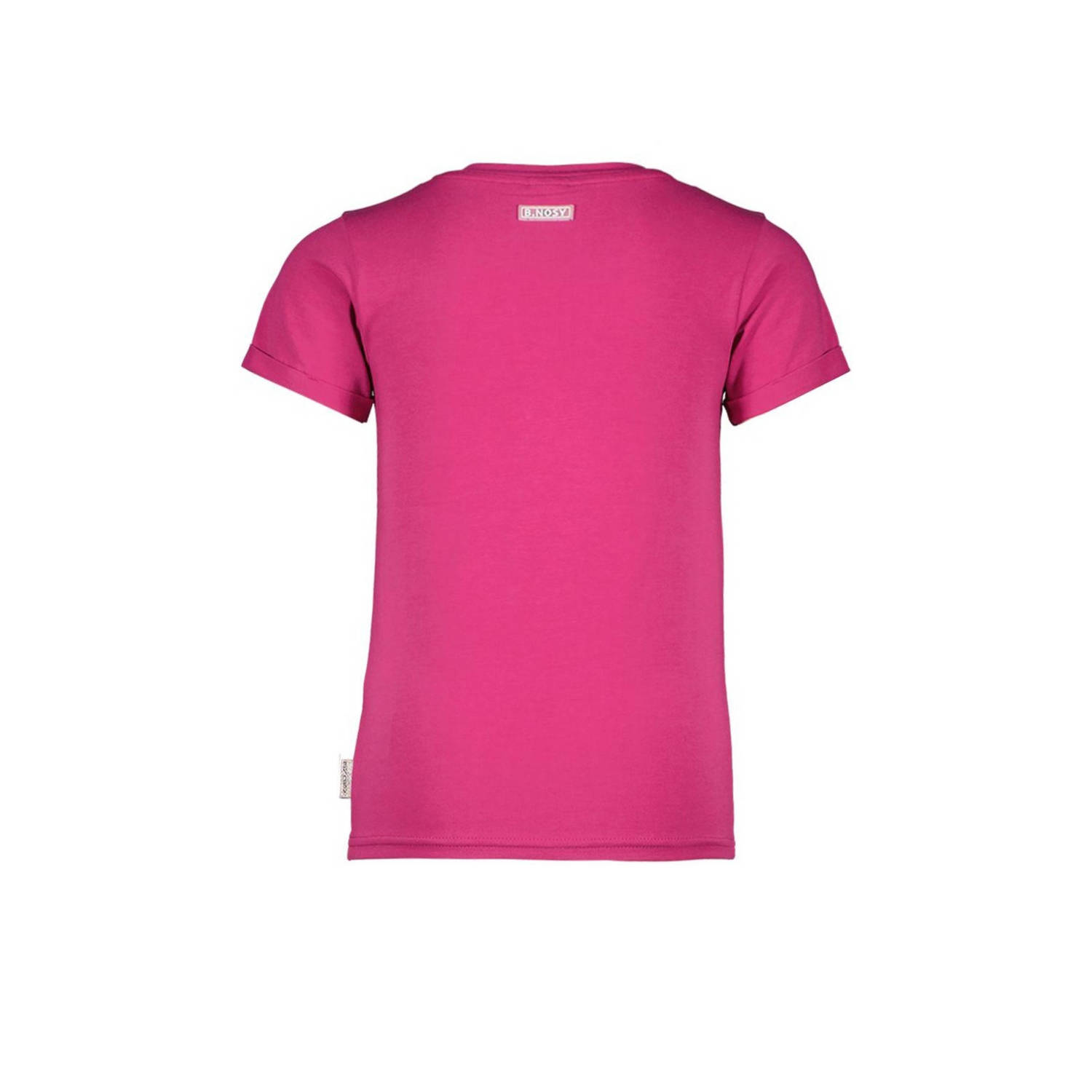 B.Nosy T-shirt met tekst fuchsia mintgroen