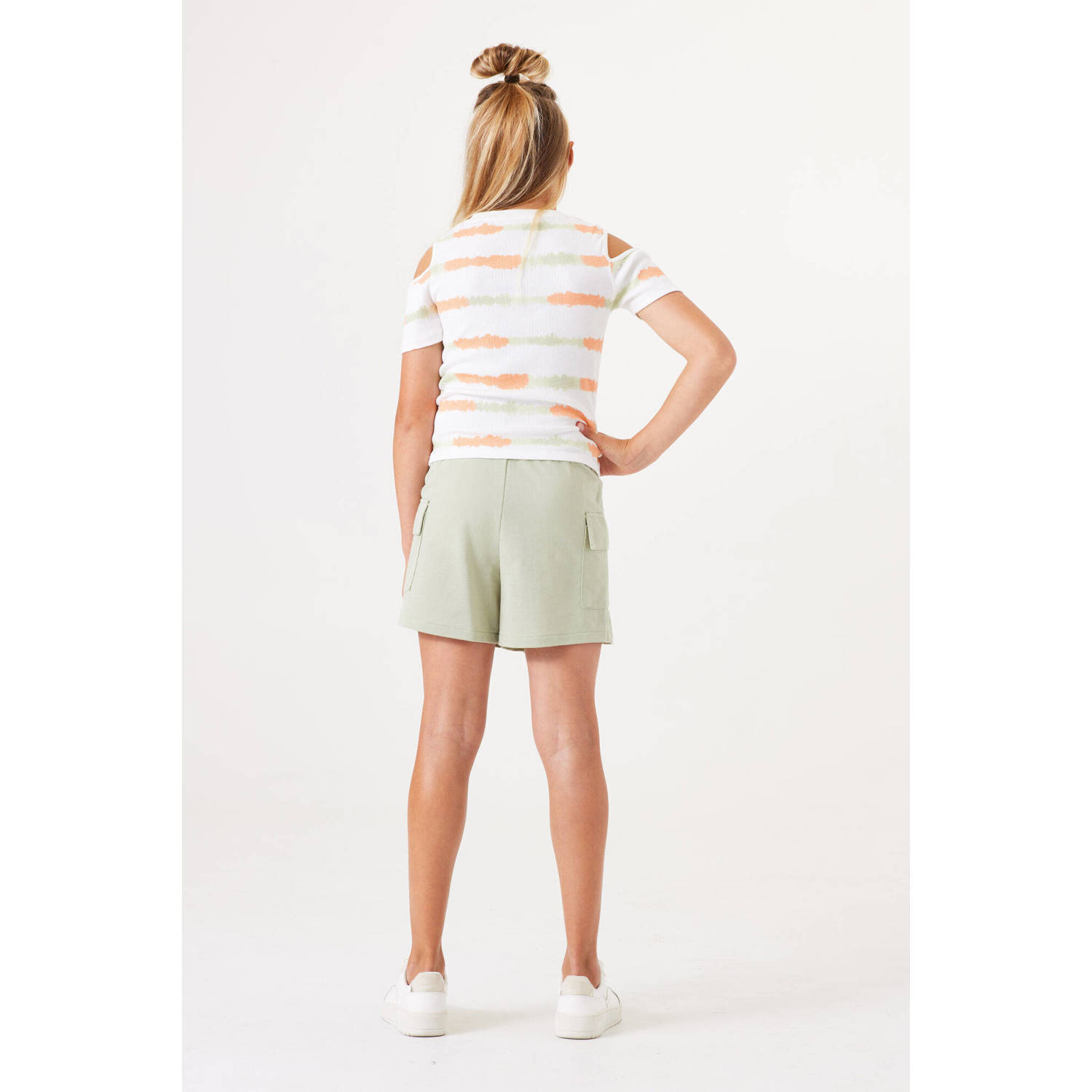 Garcia dip-dye T-shirt wit oranje geel