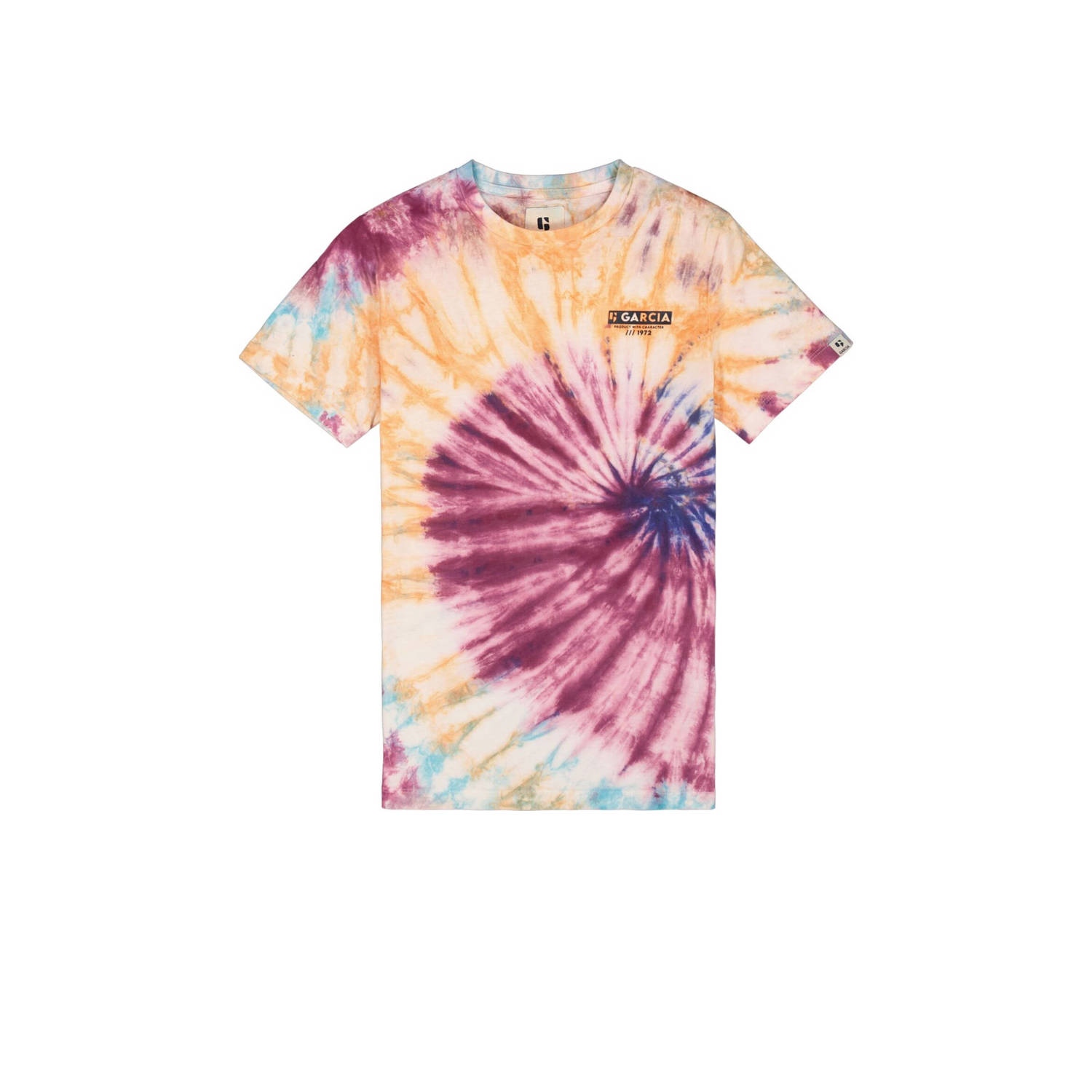 Garcia tie-dye T-shirt multi Meisjes Katoen Ronde hals Tie-dye 152 158