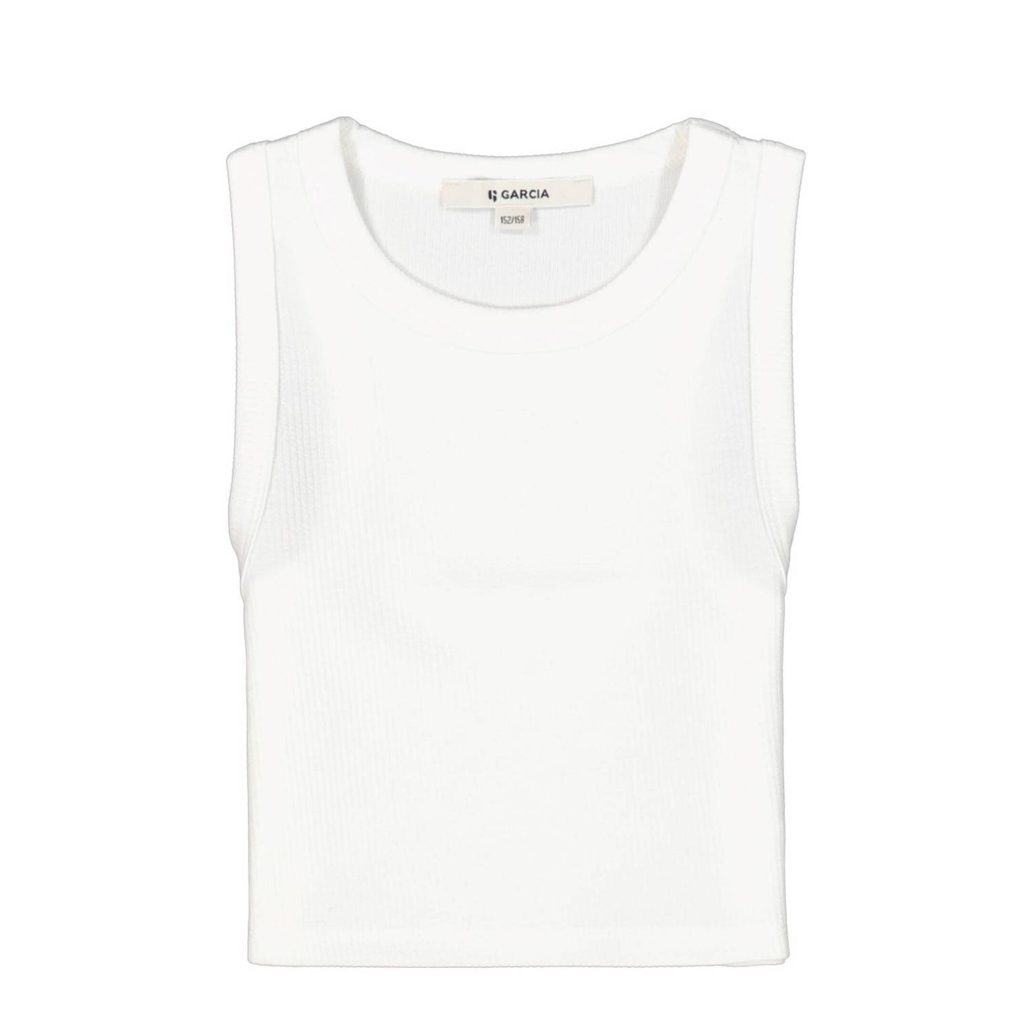 Garcia T-shirt wit Meisjes Polyester Ronde hals Effen 152 158