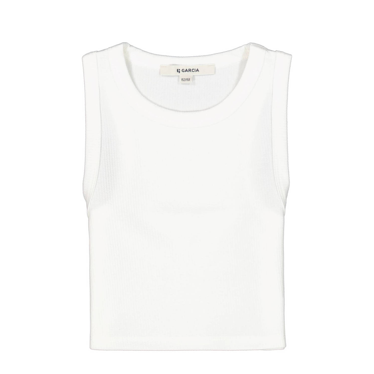 Garcia T-shirt wit Meisjes Polyester Ronde hals Effen 140 146