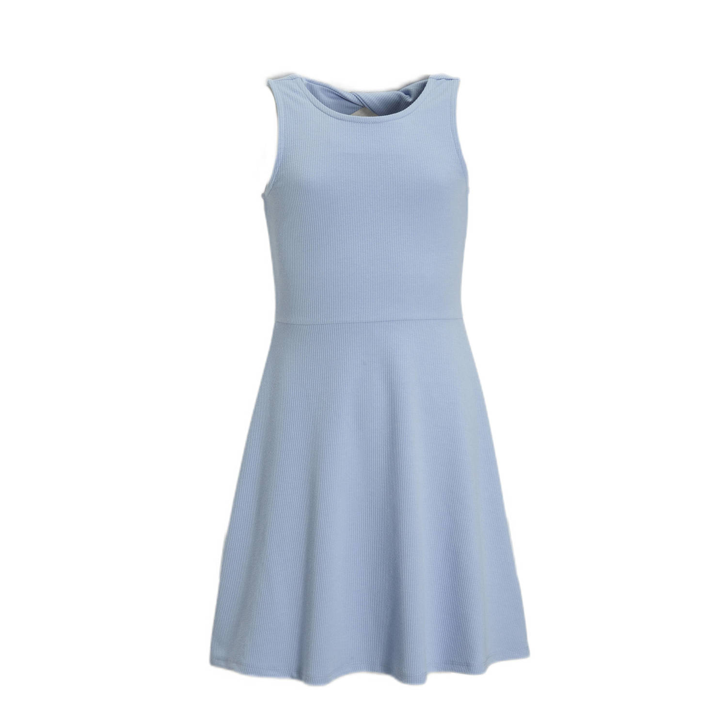 Garcia jurk lichtblauw Meisjes Polyester Ronde hals Effen 128 134