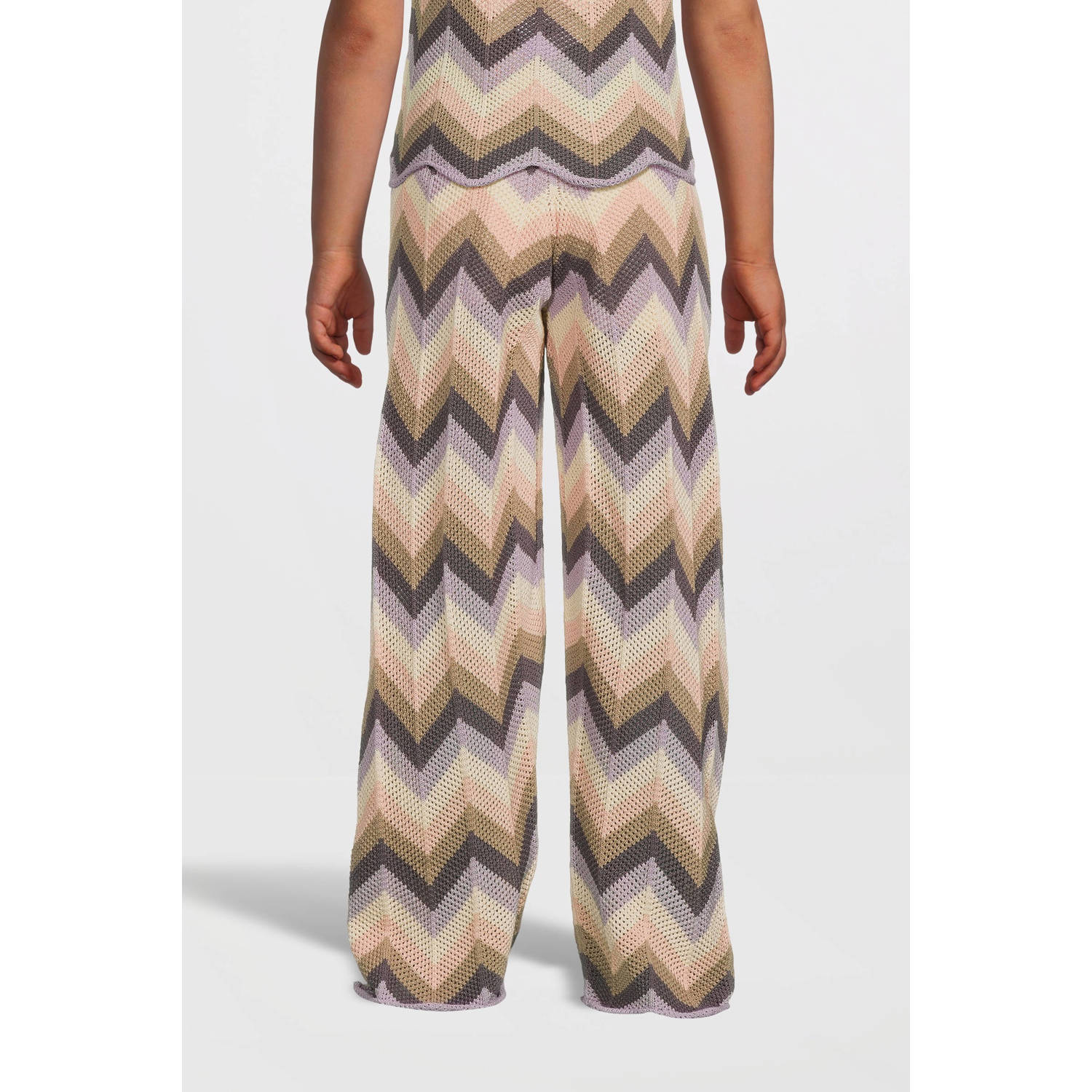 LEVV regular fit broek KYRA met all over print multicolor