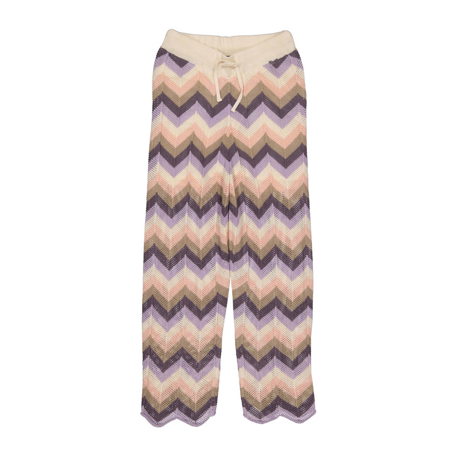 LEVV regular fit broek KYRA met all over print multicolor Meisjes Katoen 140