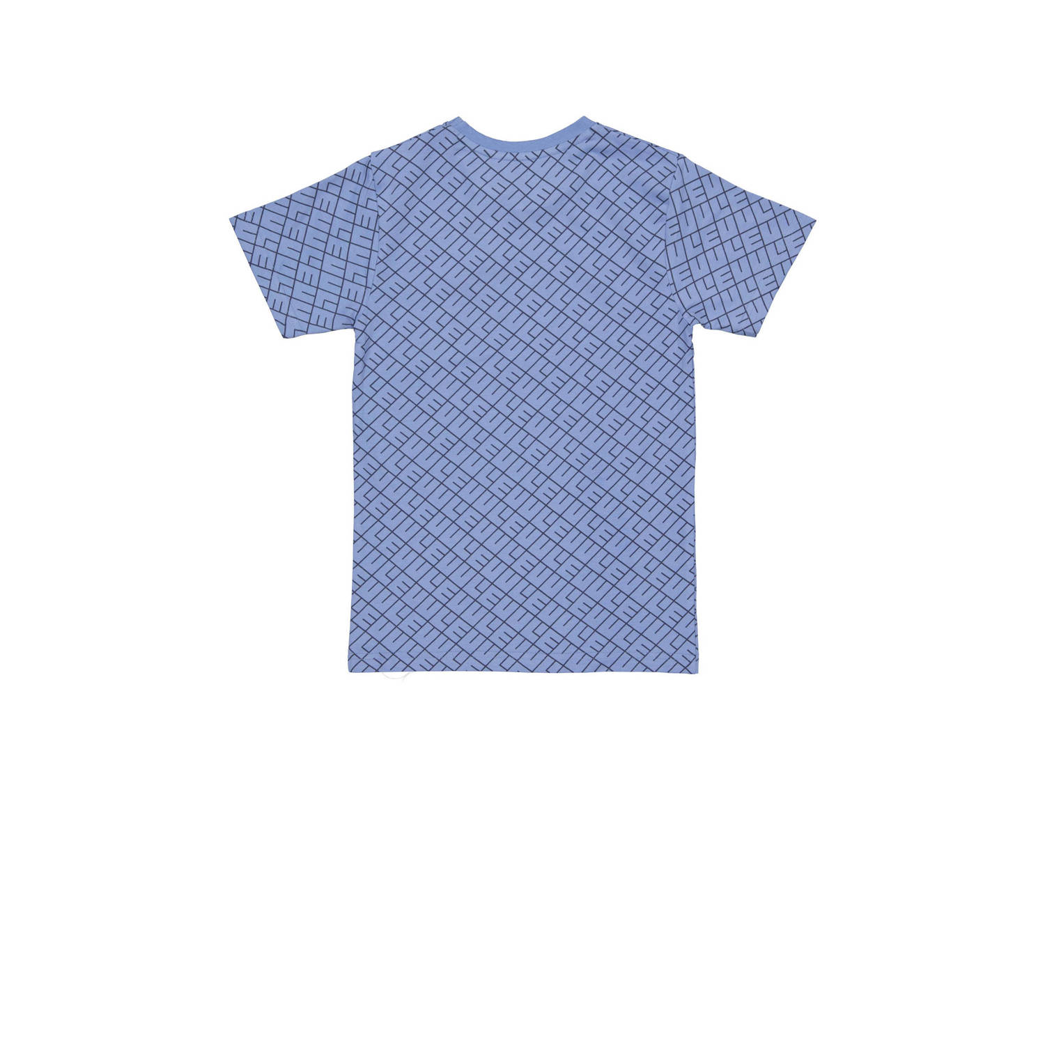 LEVV T-shirt KADEN met tekst blauw