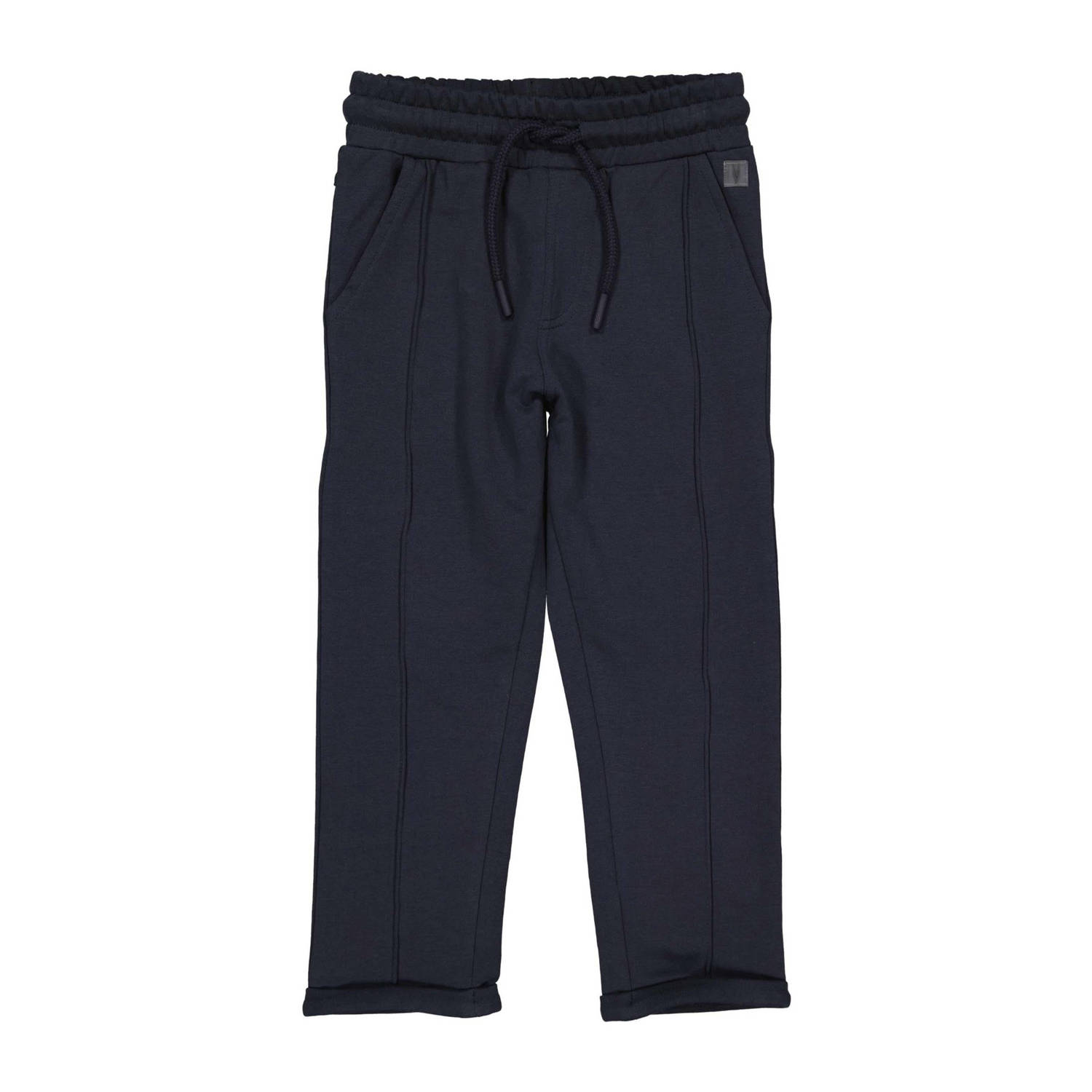 LEVV regular fit broek MILANL donkerblauw Jongens Katoen Effen 104