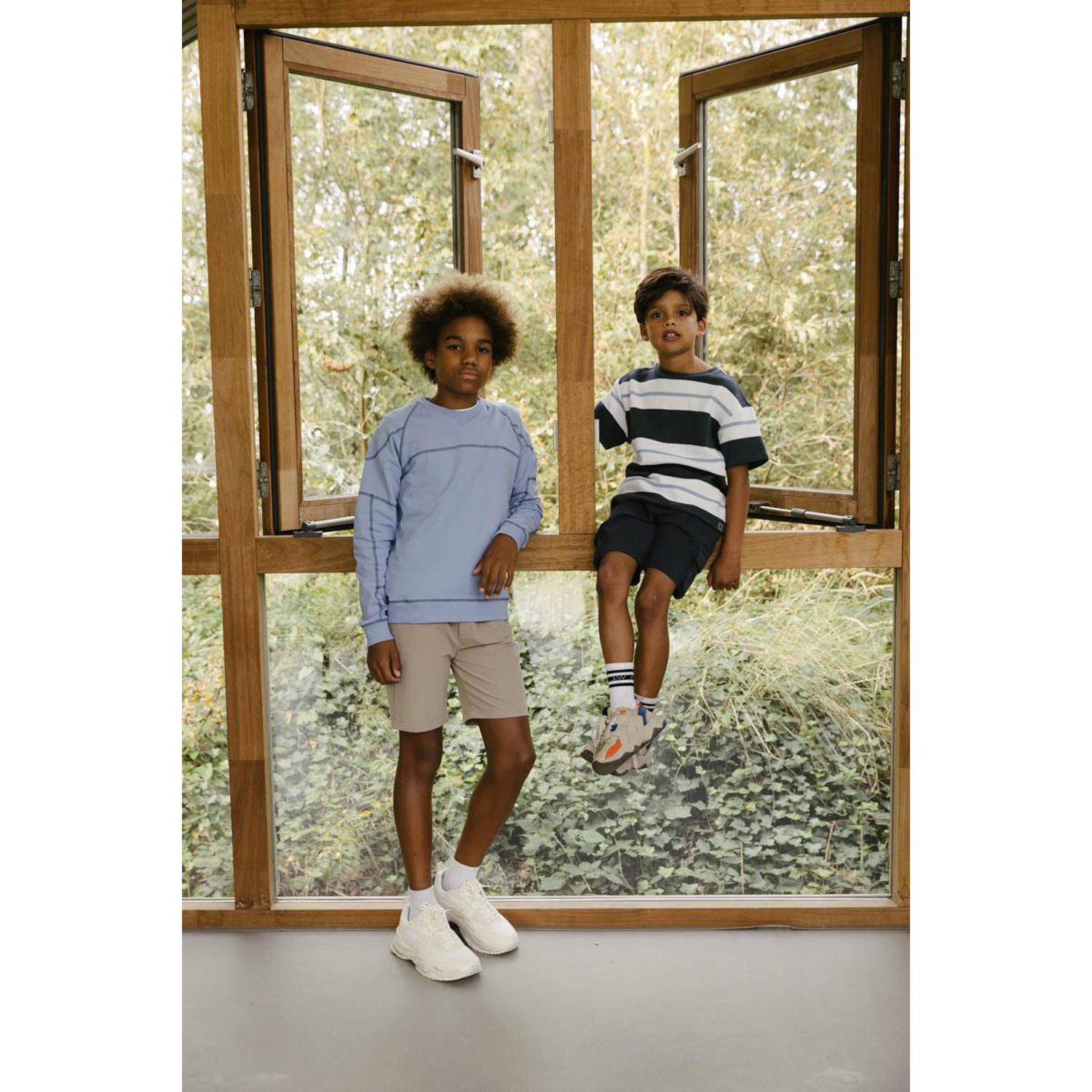 LEVV regular fit casual short KERIL kameel