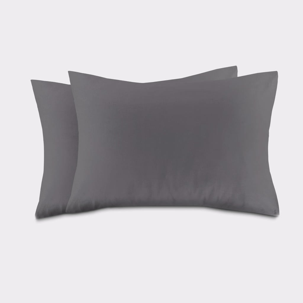 NOUS Living basis kussensloop - antraciet (60x70 cm) (set van 2)