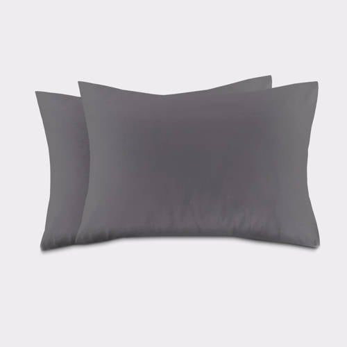 NOUS Living basis kussensloop katoen antraciet (set van 2) (60x70 cm) afbeelding