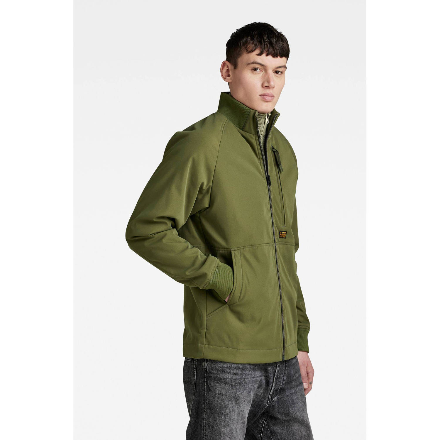 G-Star RAW zomerjack Track met logo shadow olive