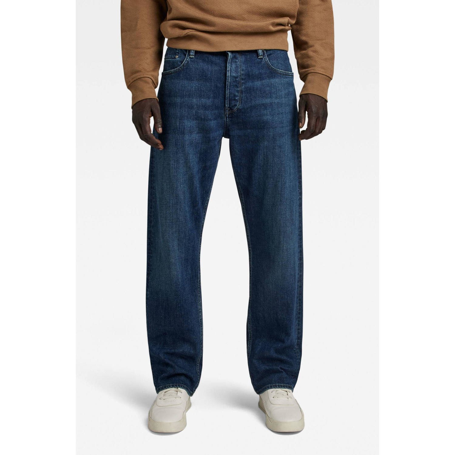 G-Star RAW Dakota straight fit jeans worn in sentry blue