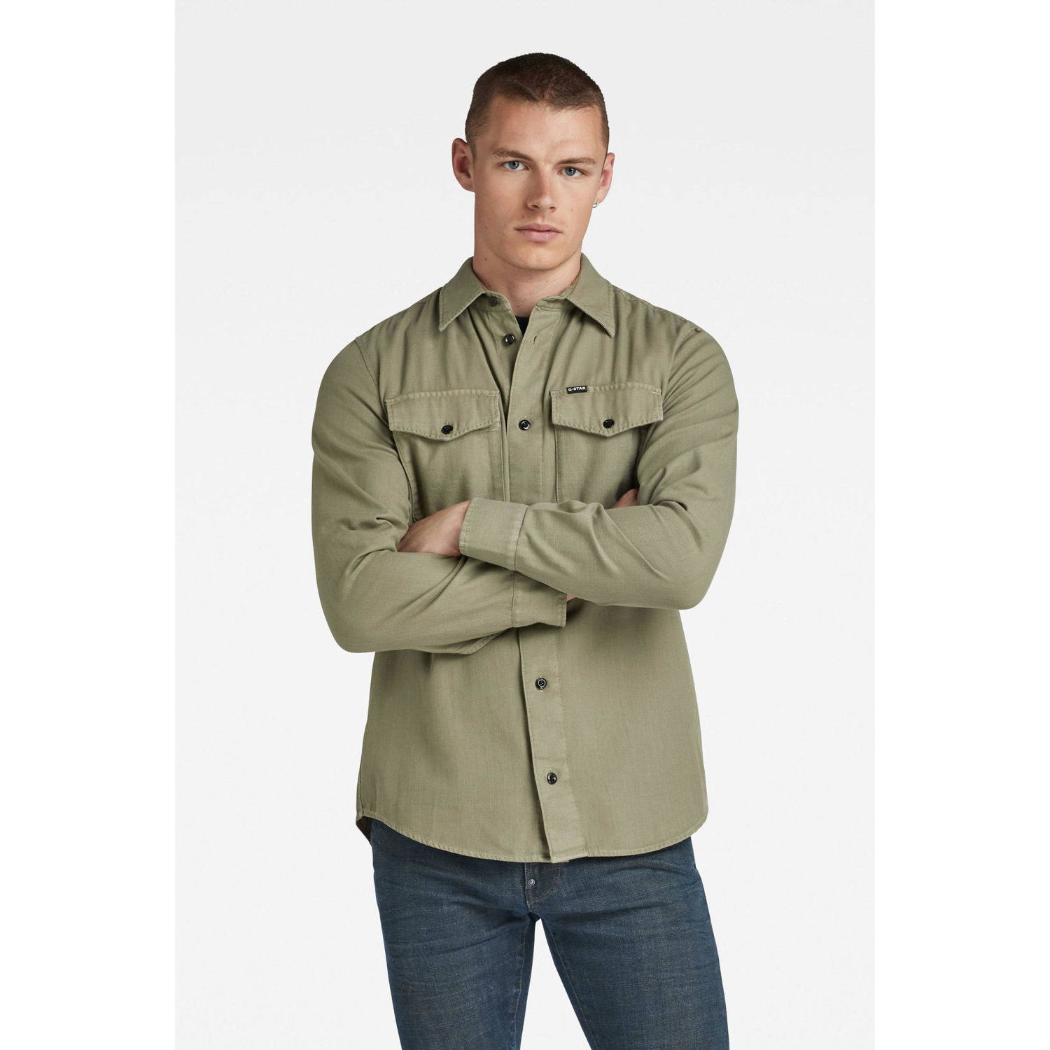 G-Star Raw Slim fit vrijetijdsoverhemd met borstzakken