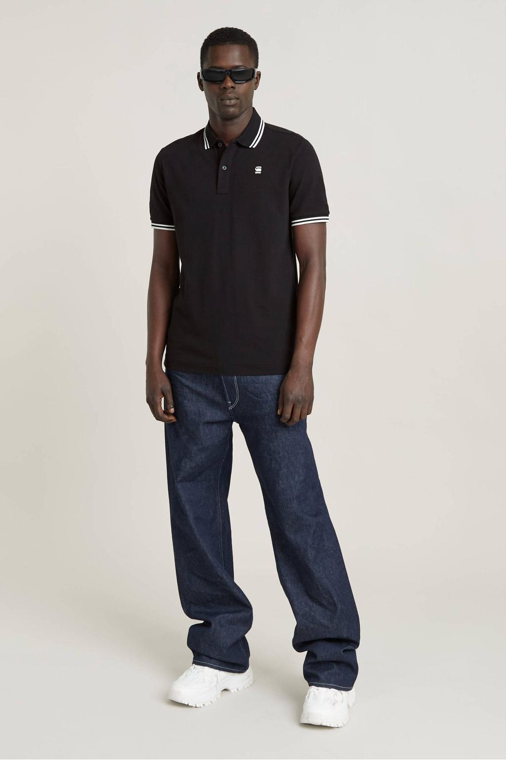 G-STAR slim fit polo Dunda zwart