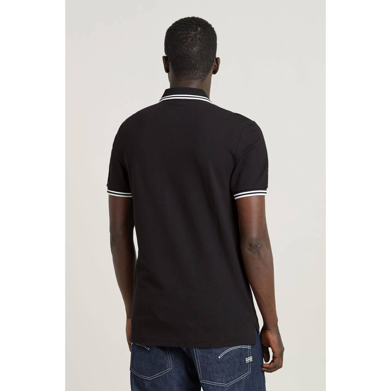 G-STAR slim fit polo Dunda zwart